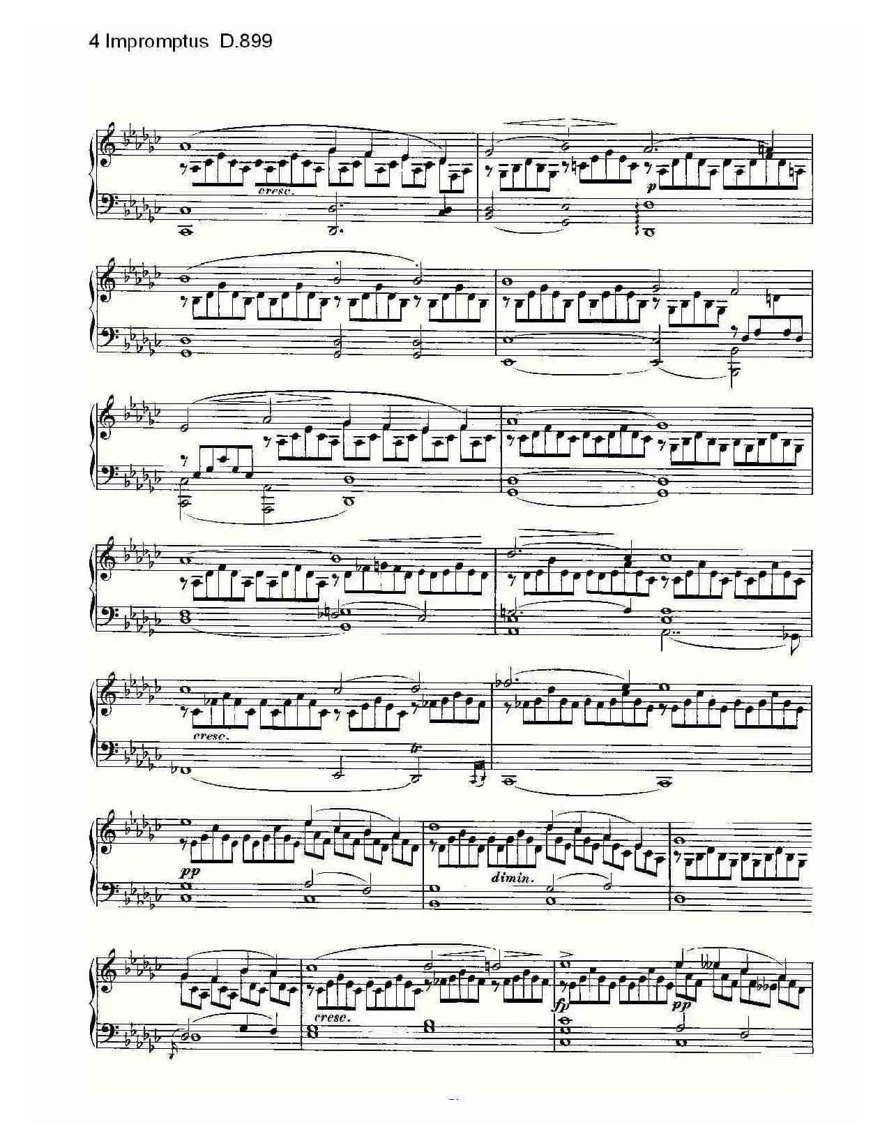 4 Impromptus D.899（4人即兴演奏 D.899）