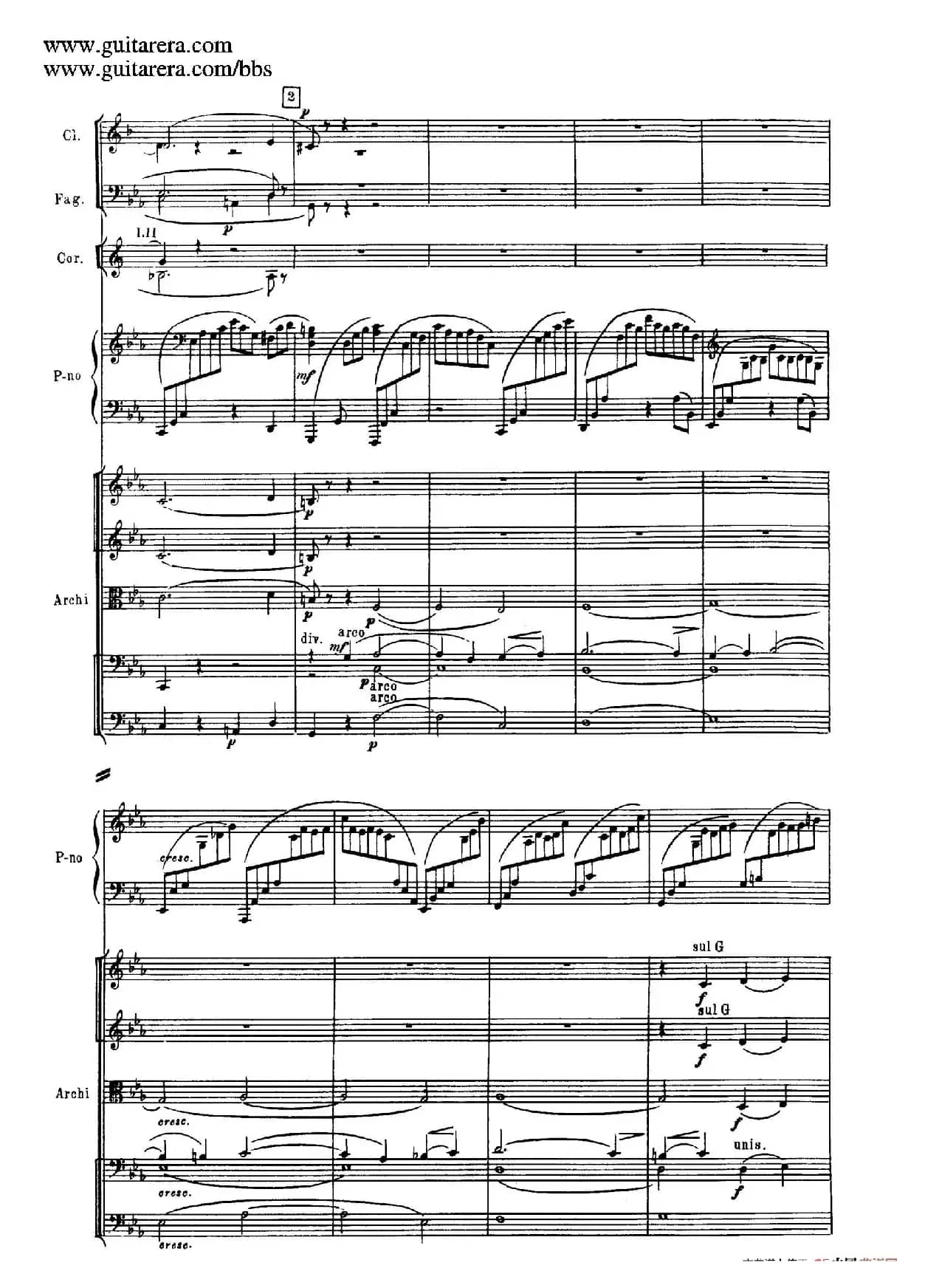 c小调第二钢琴协奏曲 Op.18（第一乐章总谱·P1——9）