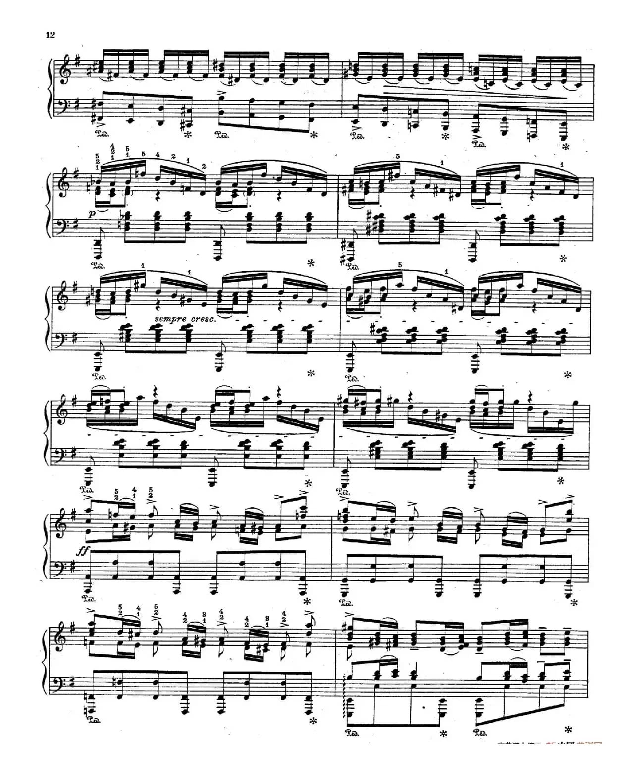 Brandenburg Concerto No.3 in G Major BWV.1048（G大调第三勃兰登堡协奏曲·钢琴独奏版）