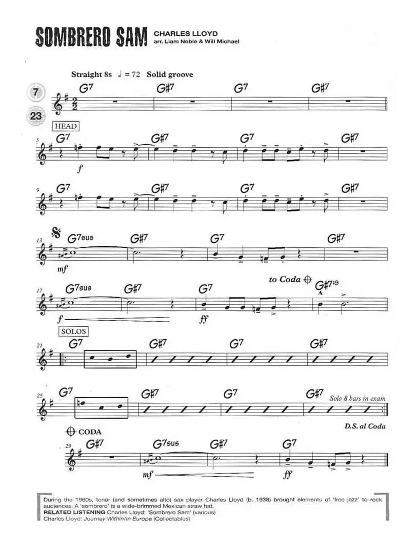 15首次中音爵士练习