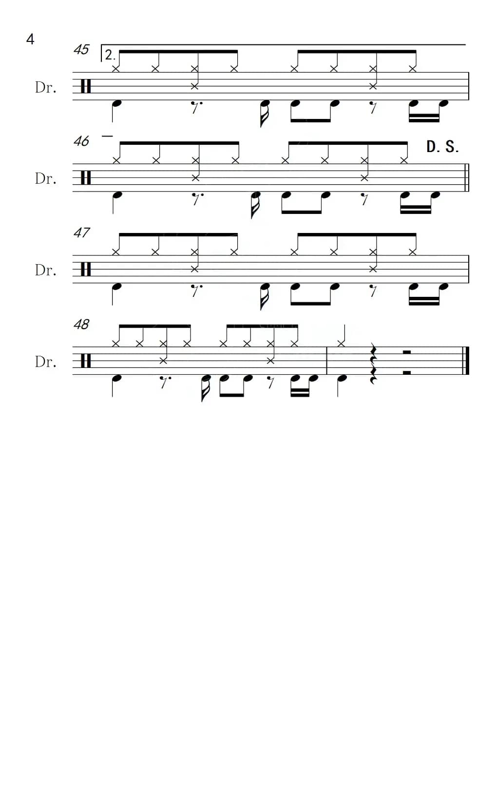 星空（架子鼓谱）