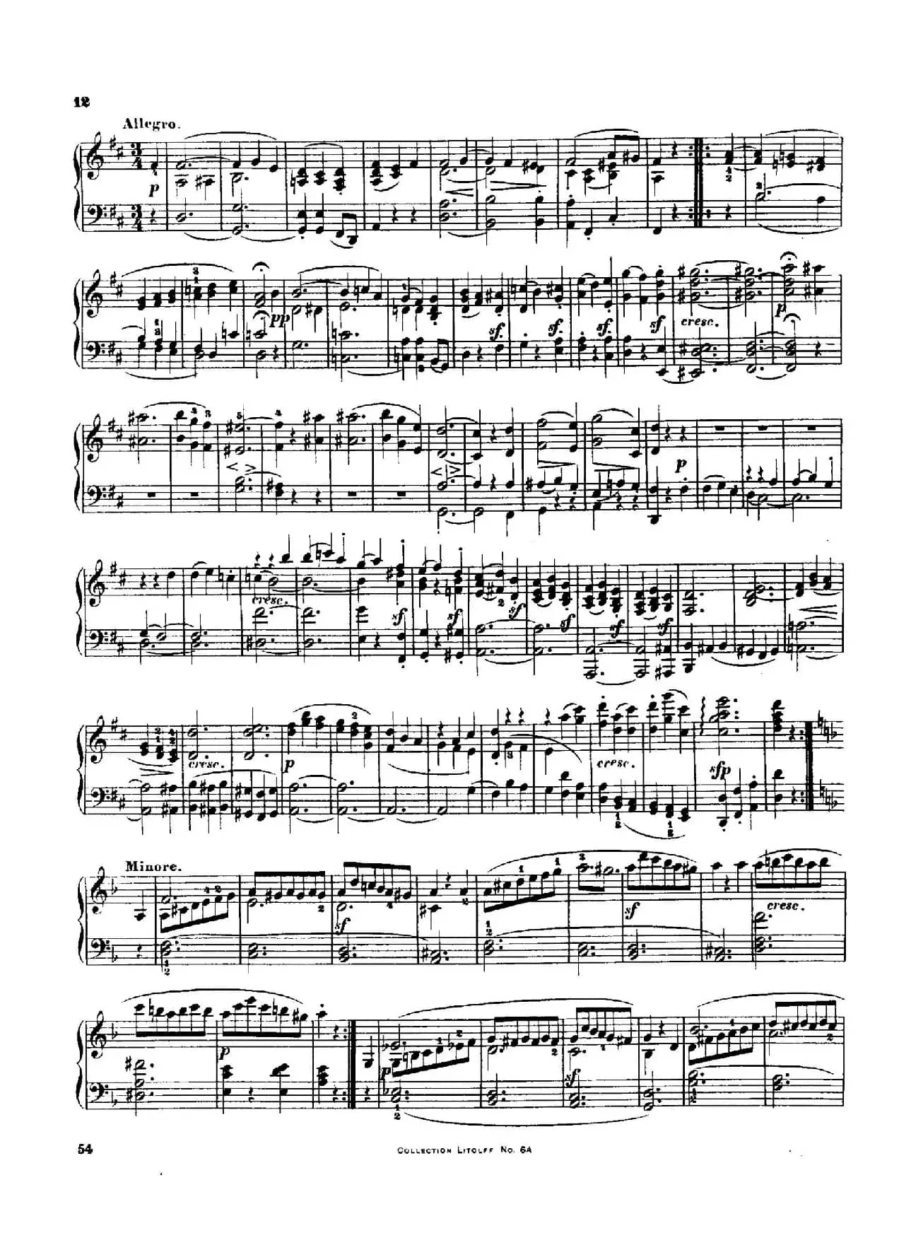 String Quartet No.3 in D Major Op.18-3（D大调第三弦乐四重奏·钢琴独奏版）