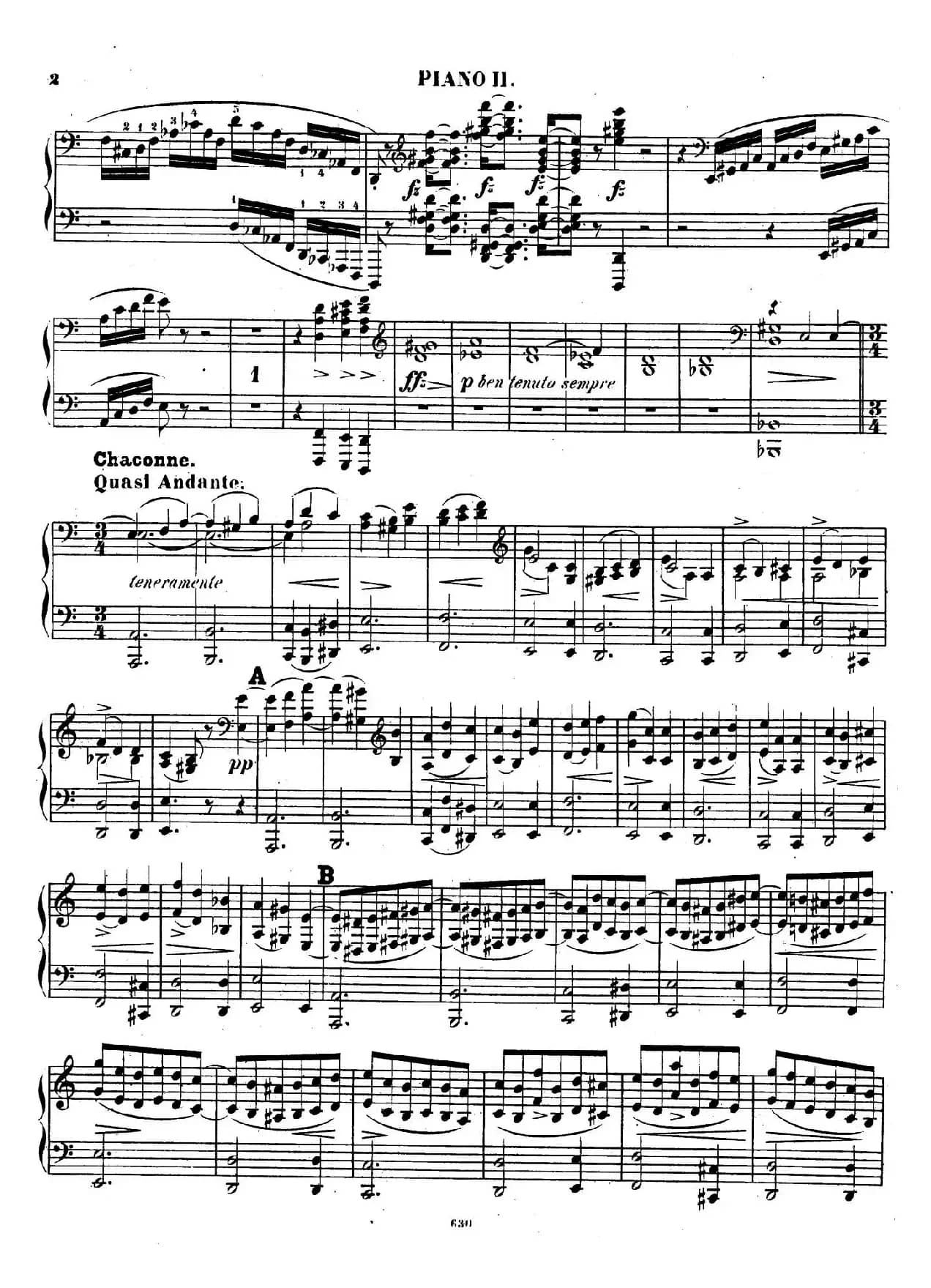 Chaconne for 2 Pianos Op.150（双钢琴第二钢琴）