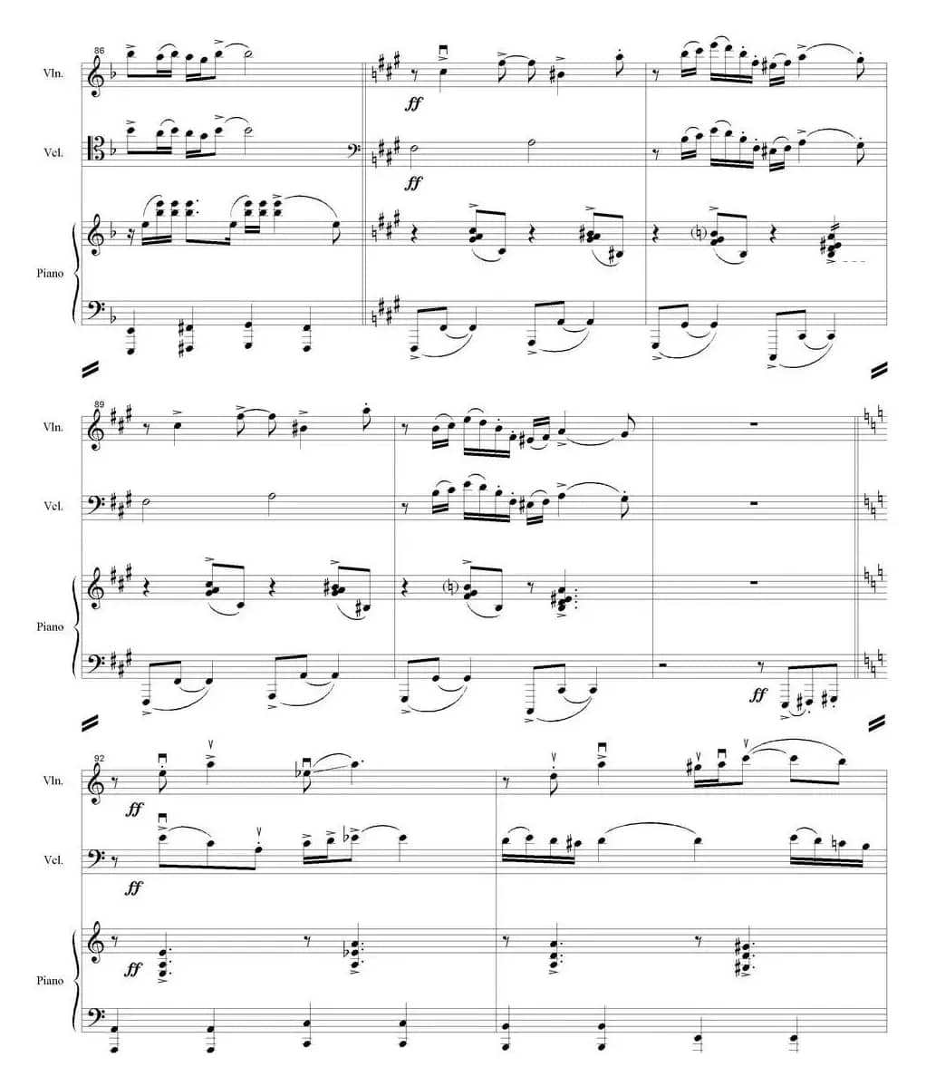 Ocehb（Autumn 秋天、小提琴+大提琴+钢琴伴奏）