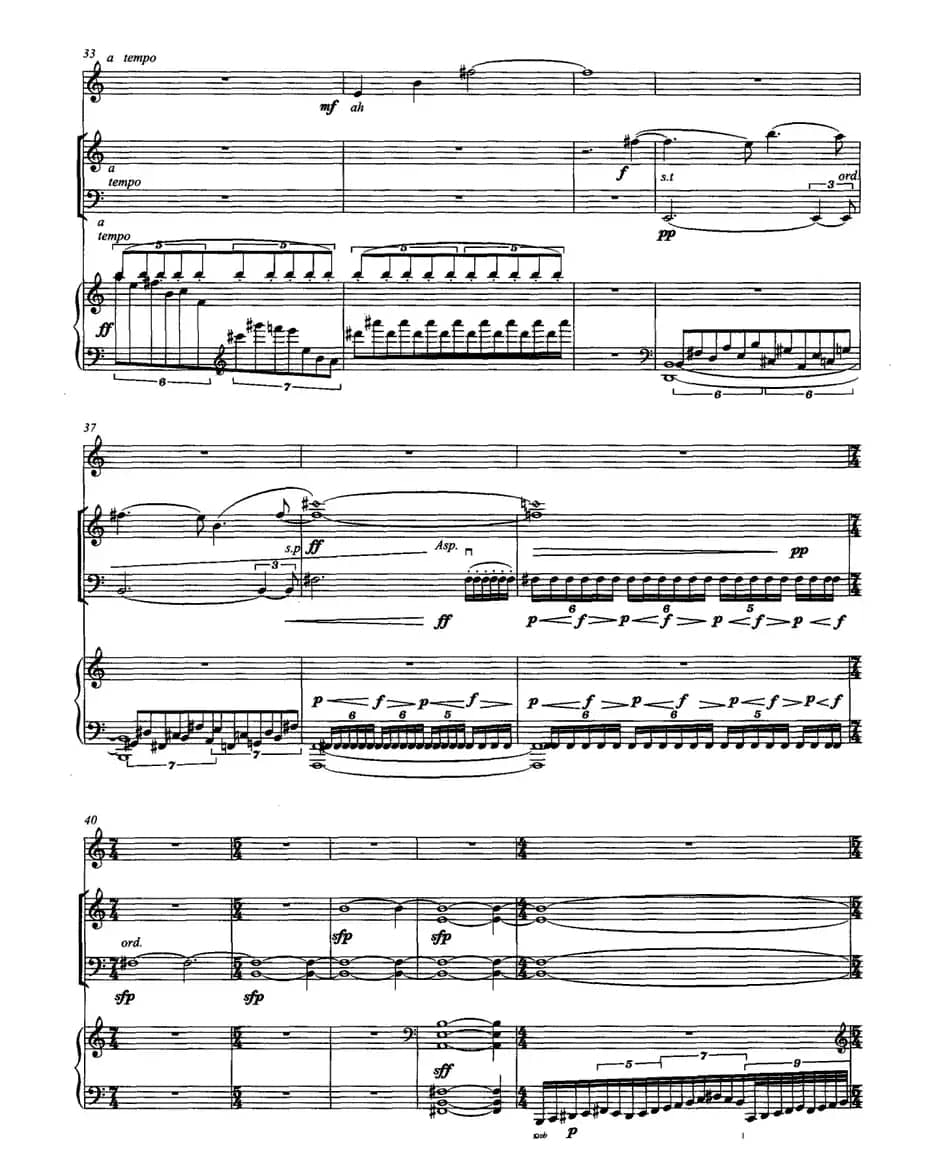 还没遗忘的记忆（女高音+小提琴+大提琴+钢琴）