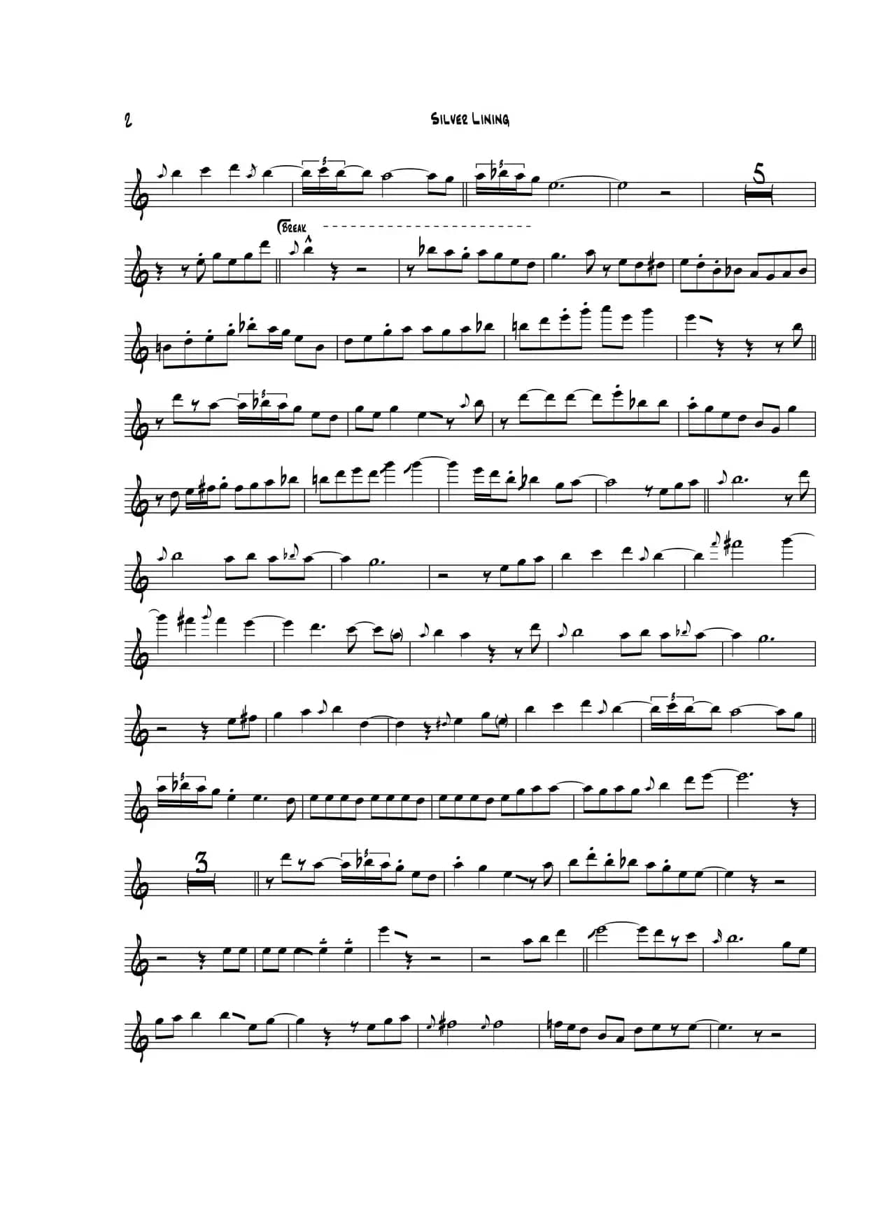 Silver Lining（次中音萨克斯）