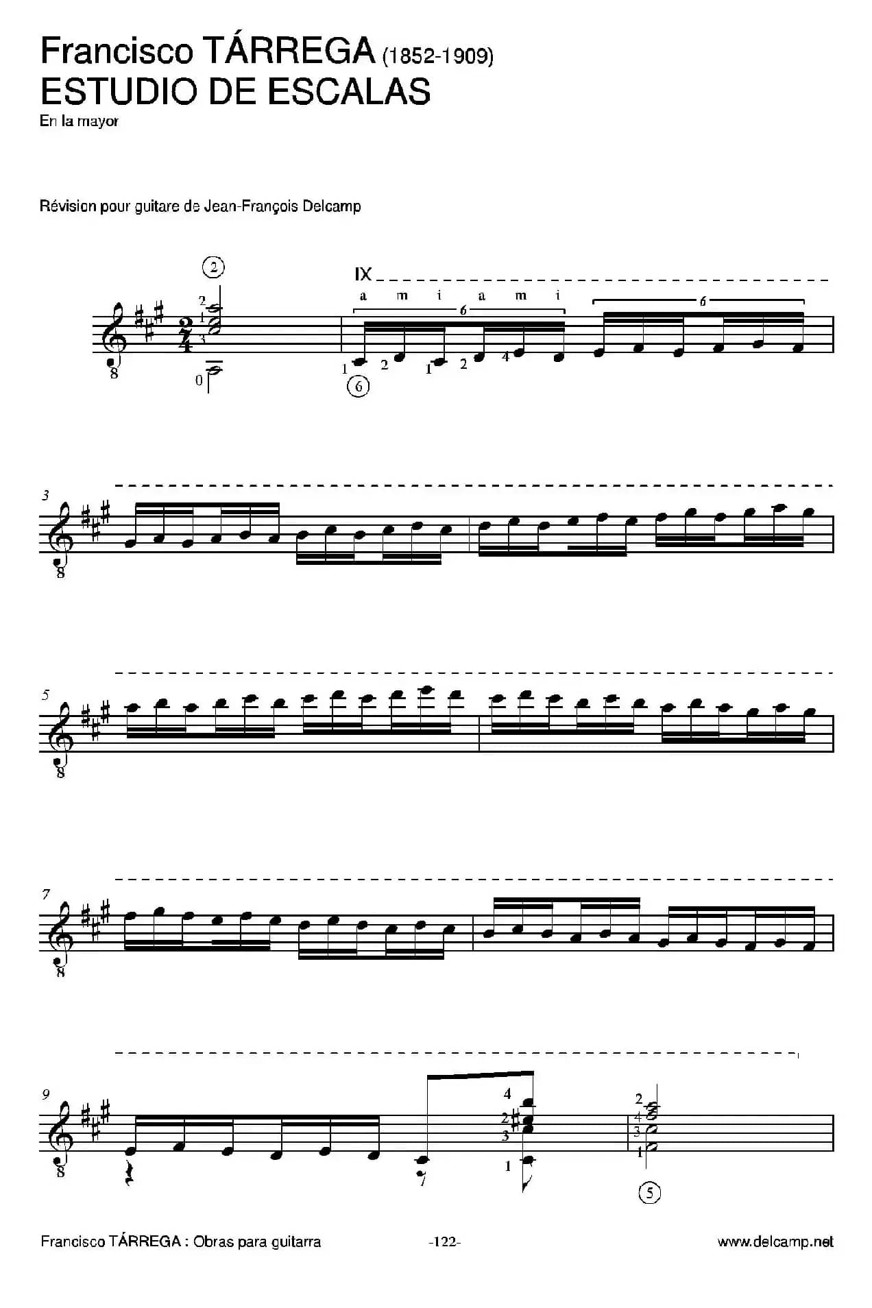 《塔雷加作品全集》第7部分（古典吉他）