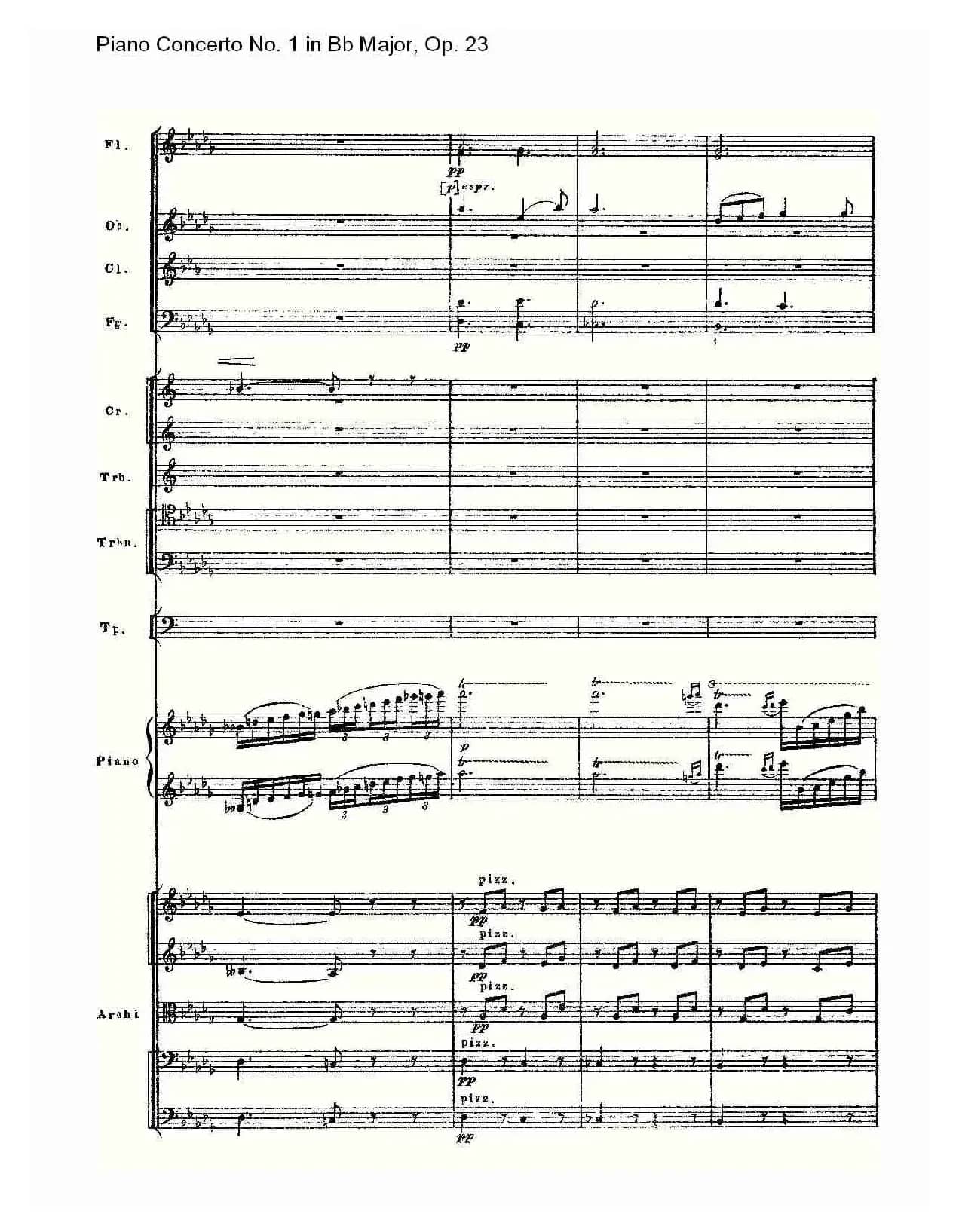 Bb大调第一钢琴协奏曲,Op.23第二乐章