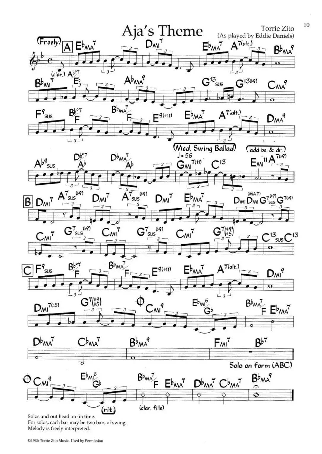 Aja's Theme（爵士钢琴曲）