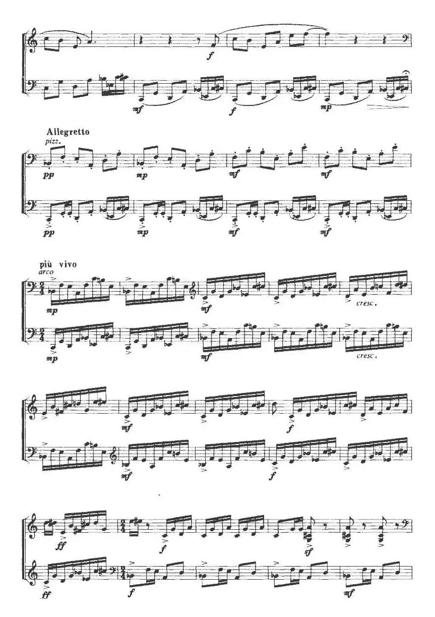 五度二重奏（大提琴）