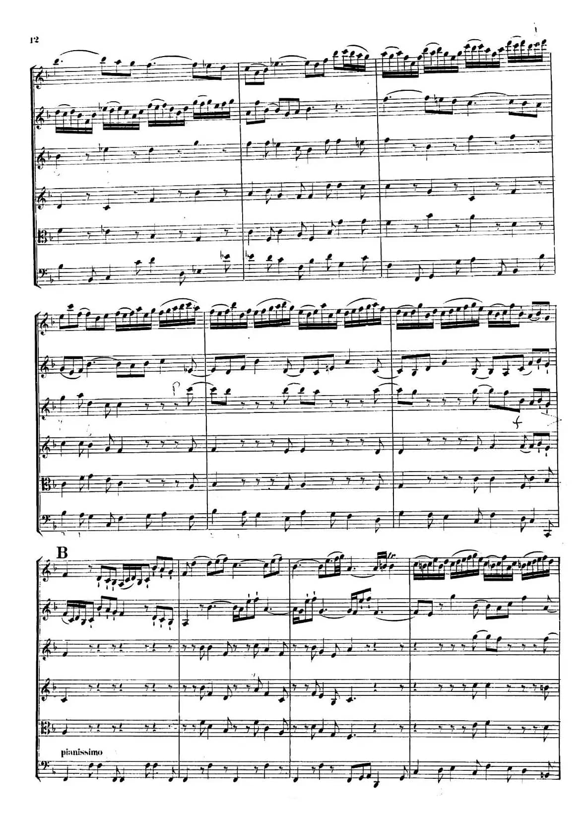 CONCERTO A DUE VIOLINI.（巴赫D小调二重协奏曲总谱）