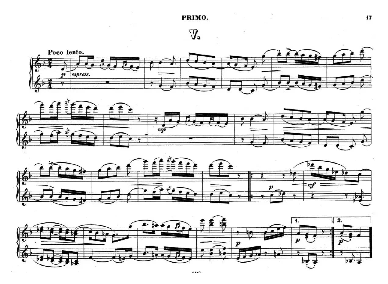 Zwolf Original-Compositionen fur Pianoforte zu 4 Handen Op.57（12首四手联弹小品·5）