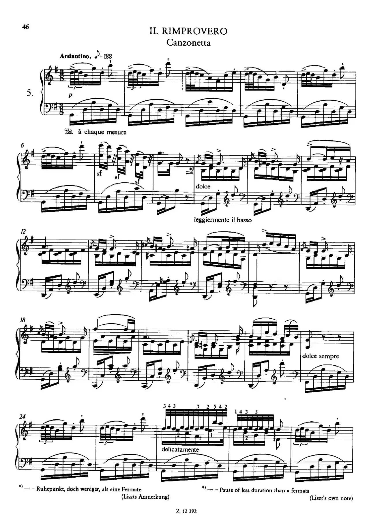 Soirées Musicales S.424（《音乐晚会（全12首）》第5首）