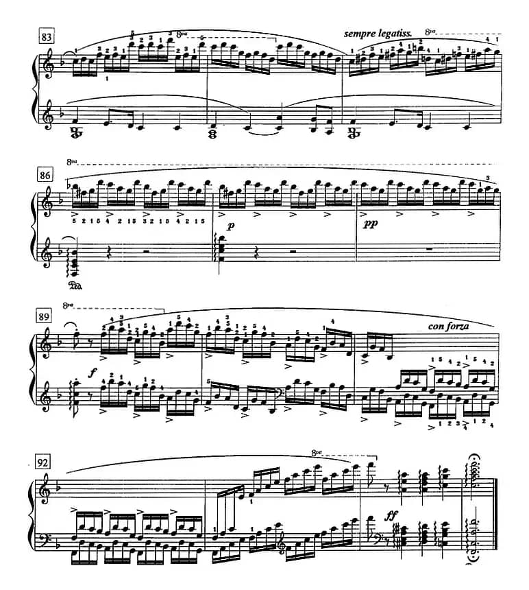 钢琴教程第八级 练习曲（Op.10 No.8）