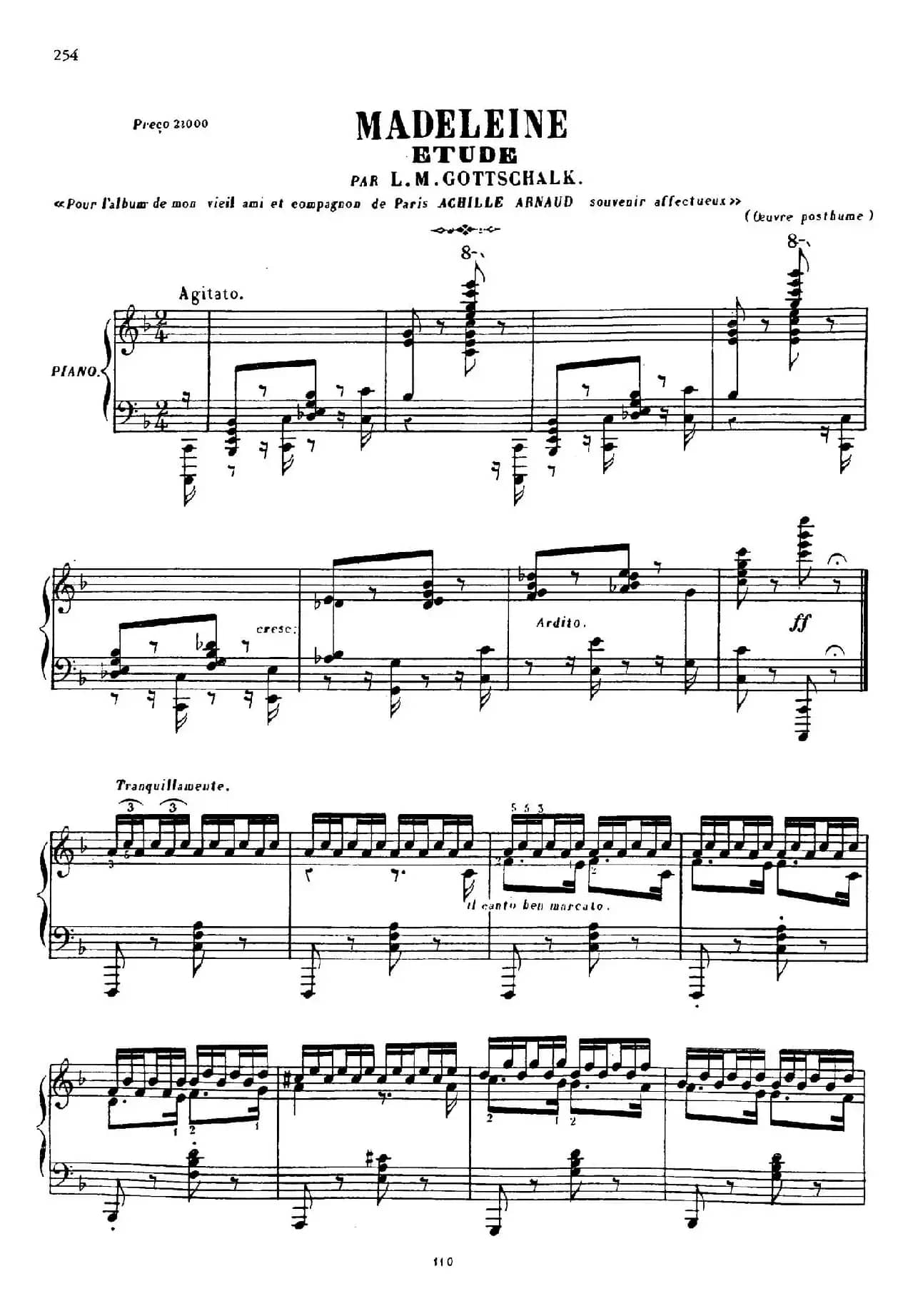 Etude in F Major Madeleine（F大调练习曲）