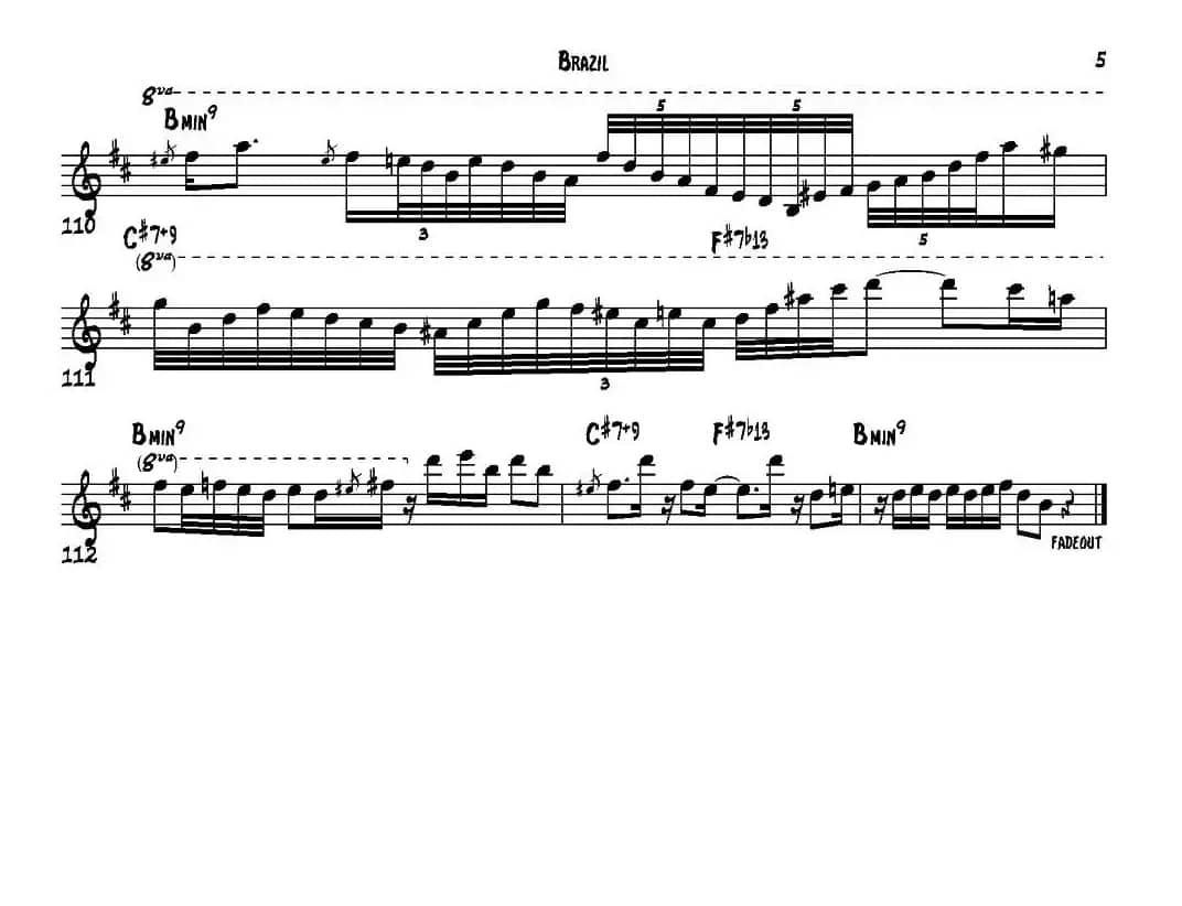 Brazil（中音萨克斯）