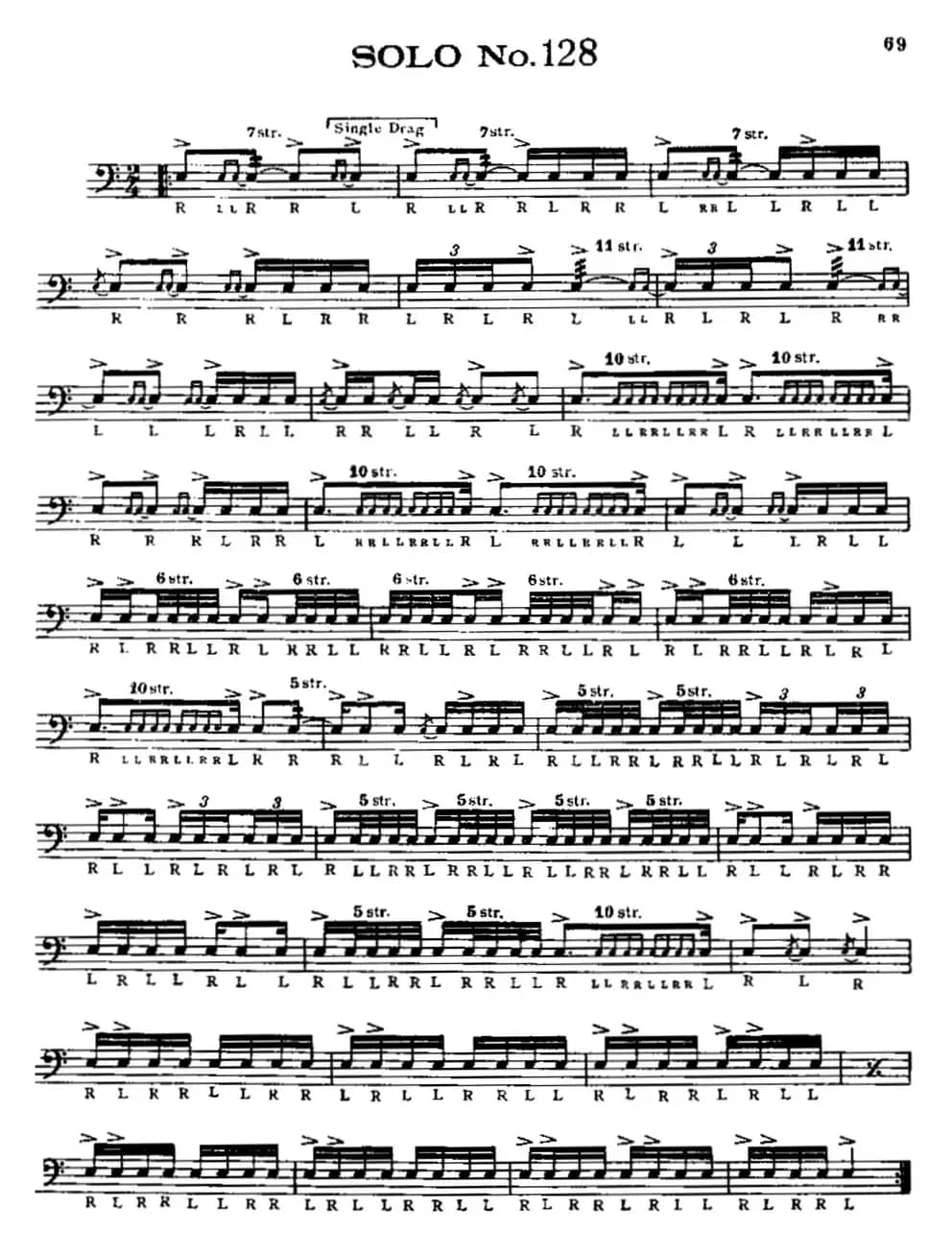 美国军鼓 SOLO No.126-130（爵士鼓谱）