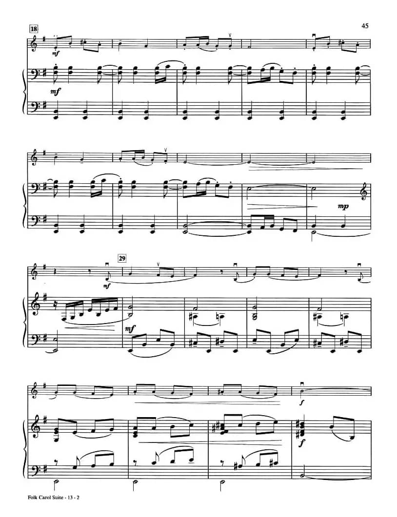 FOLK CAROL SUITE（钢琴伴奏）