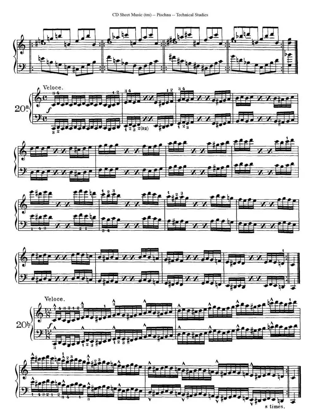 Technical Studies 60 Progressive Exercises(60首钢琴循序渐进练习曲 P31——40)