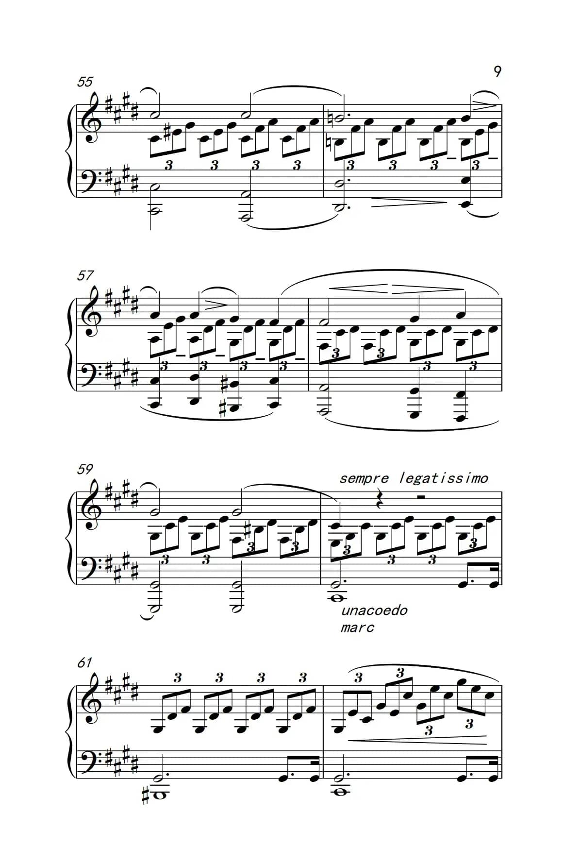 ”月光“奏鸣曲第一乐章