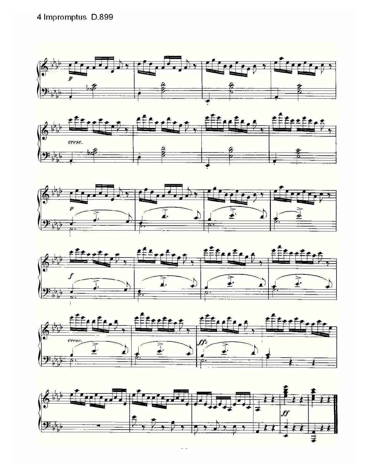 4 Impromptus D.899（4人即兴演奏 D.899）