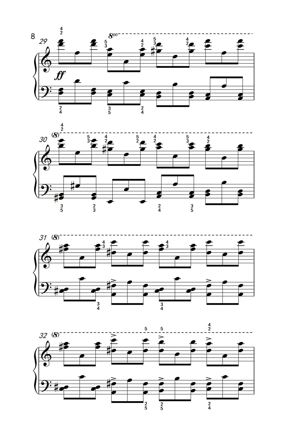 莫什科夫斯基 钢琴练习曲（第八首）