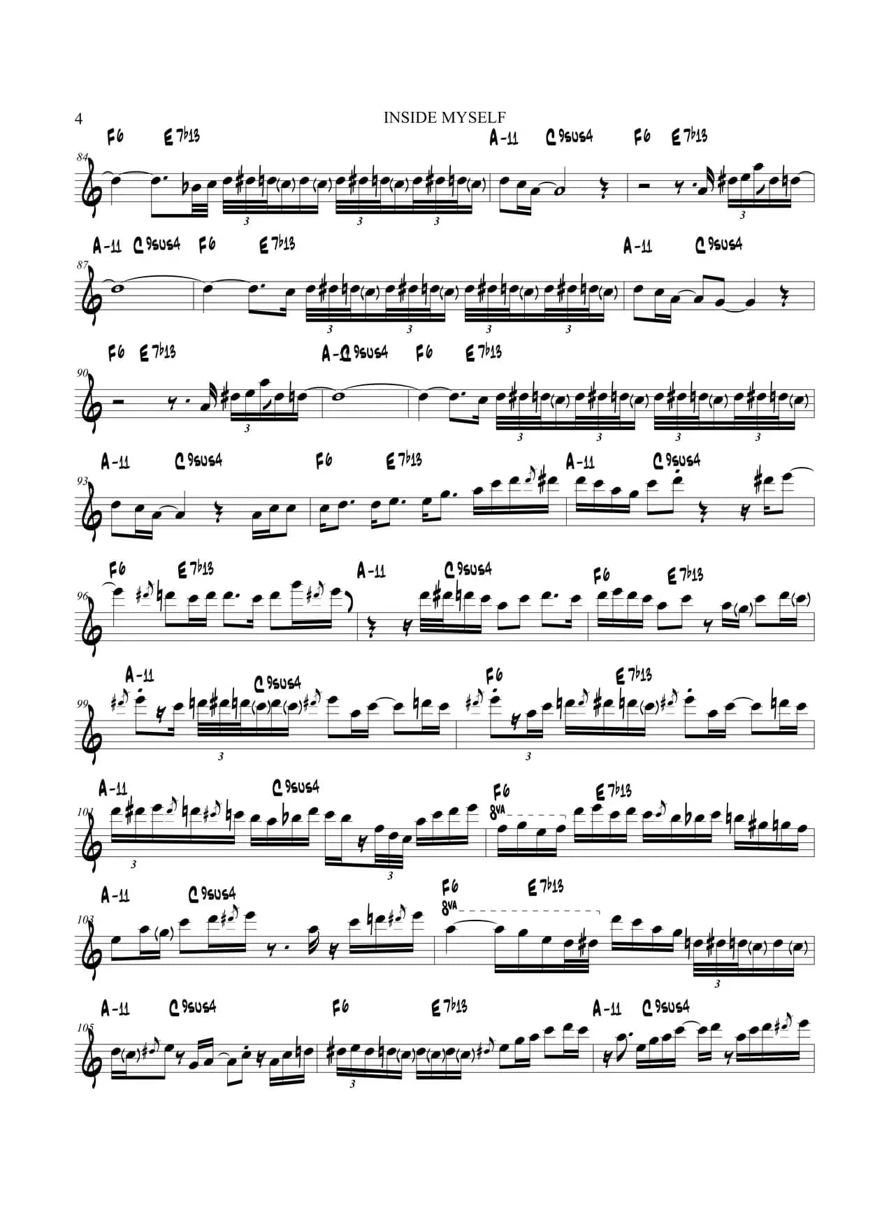 Inside My self（中音萨克斯）