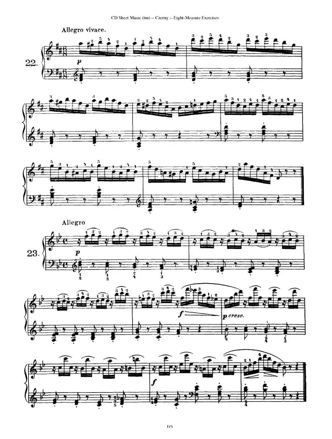 160 Eight- Measure Exercises.Op.821（车尔尼160首钢琴八小节练习曲（19——35））