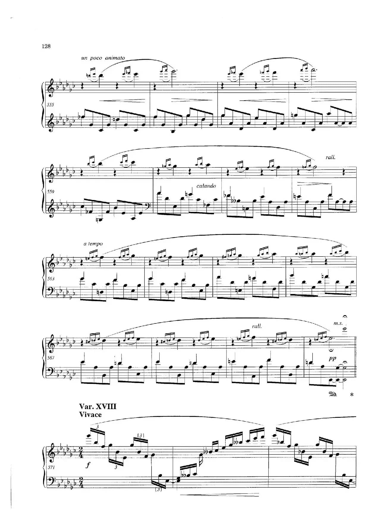 Variations and Fuge in e-flat Minor Op.23（降e小调主题变奏与赋格）