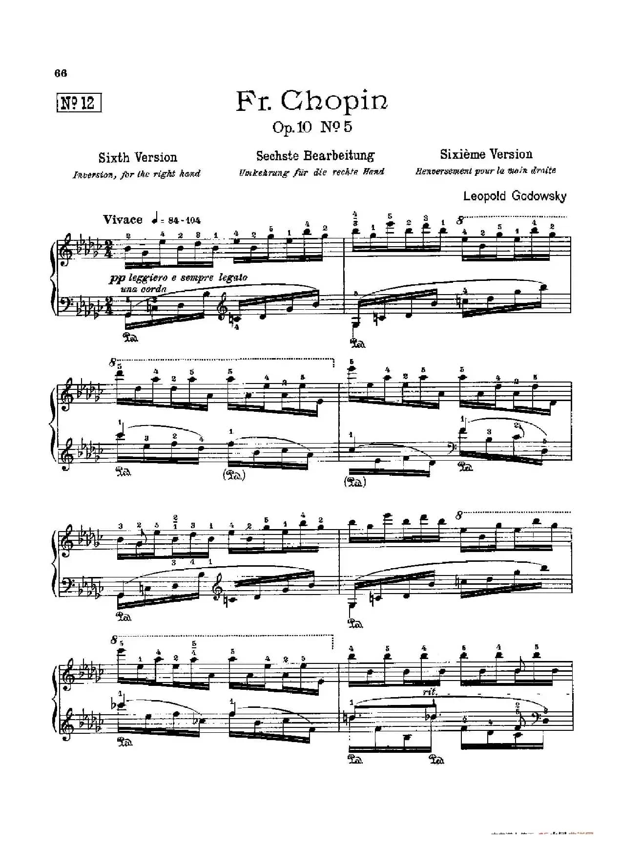 53首以肖邦练习曲为素材而作的练习曲（No.12）