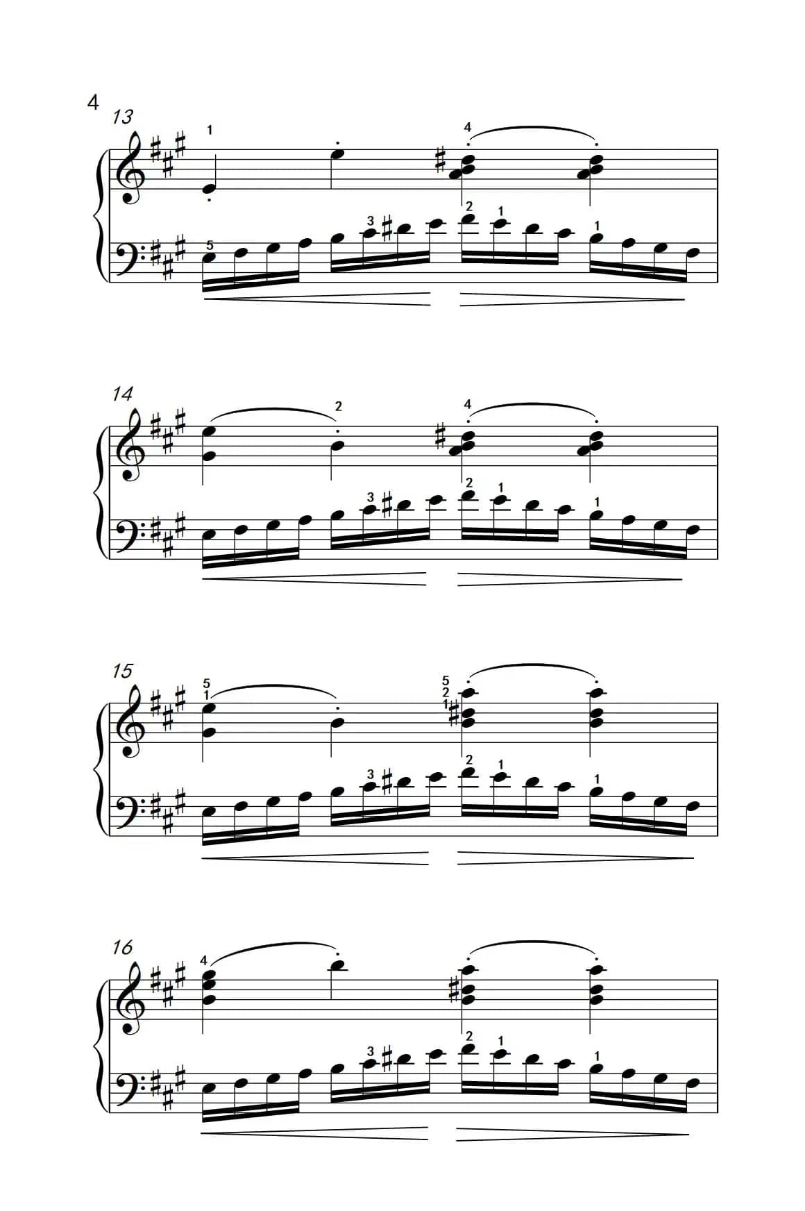 第四级 3.练习曲（中央音乐学院 钢琴（业余）考级教程 4-6级）