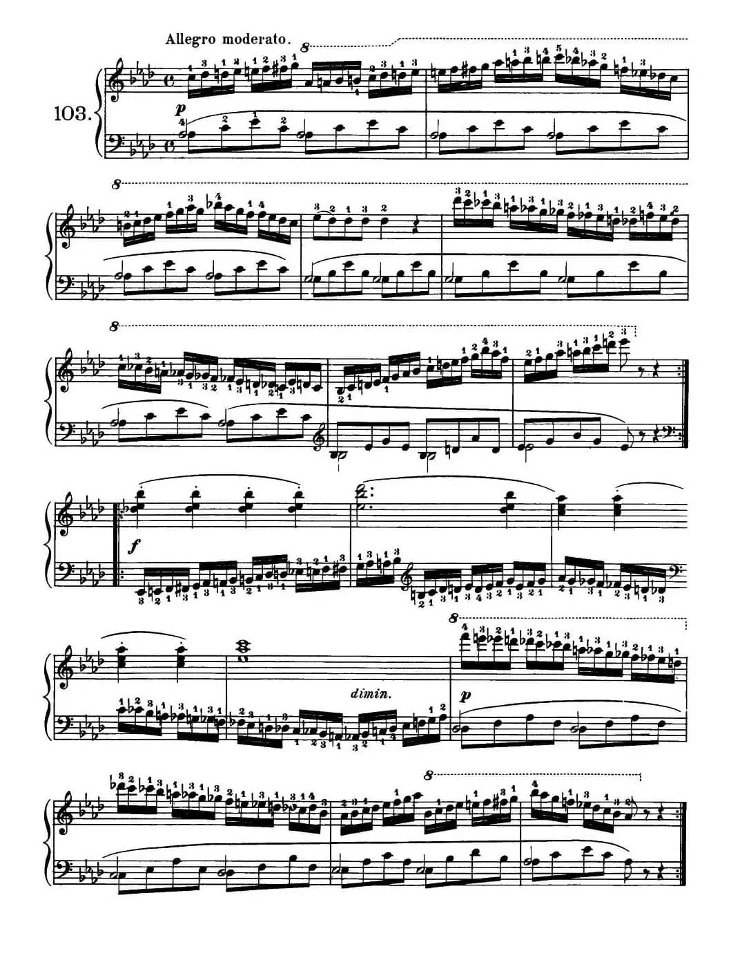 One Hundred and Ten Easy and Progressive Exercises Op.453（车尔尼110首简易练习曲 101——110）