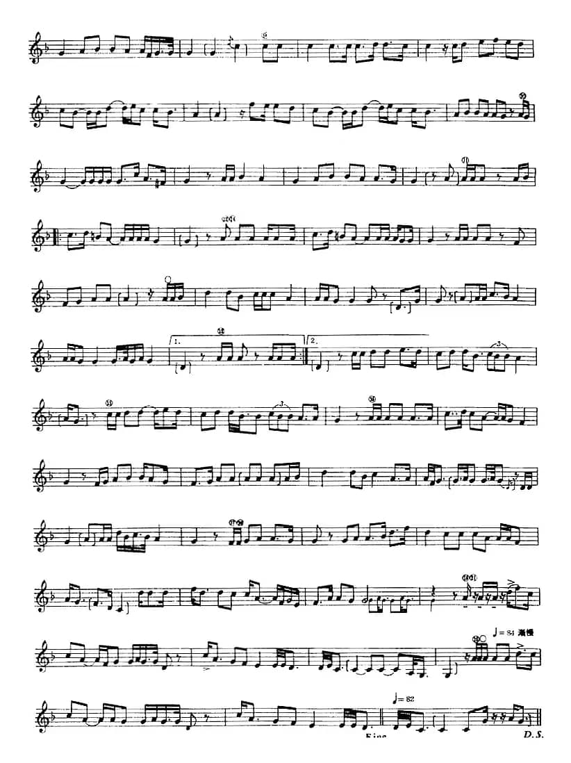 十二木卡姆：Ⅴ 潘吉尕木卡姆 245——254（主旋律谱）