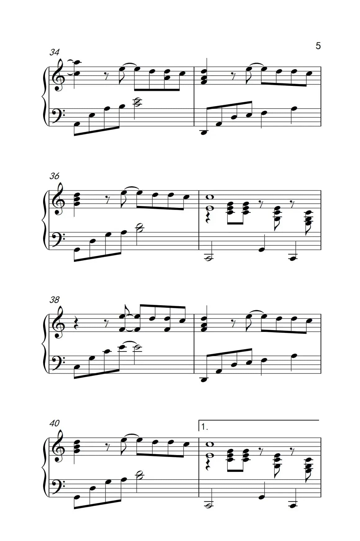 日不落（《弹吧音教》制谱版）