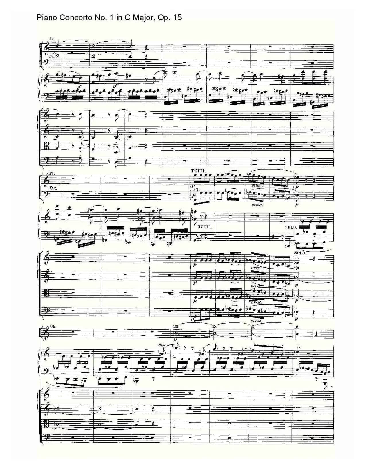 C大调钢琴第一协奏曲 Op.15 第三乐章