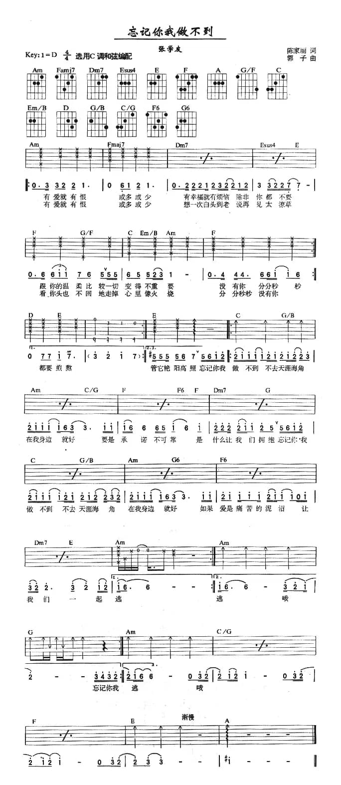 忘记你我做不到