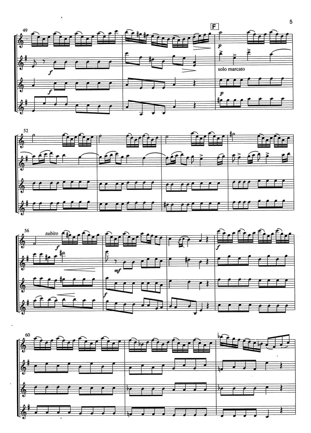 ARRIVEE DE LA REINE DE SABBAT（沙巴女王）（四重奏总谱）