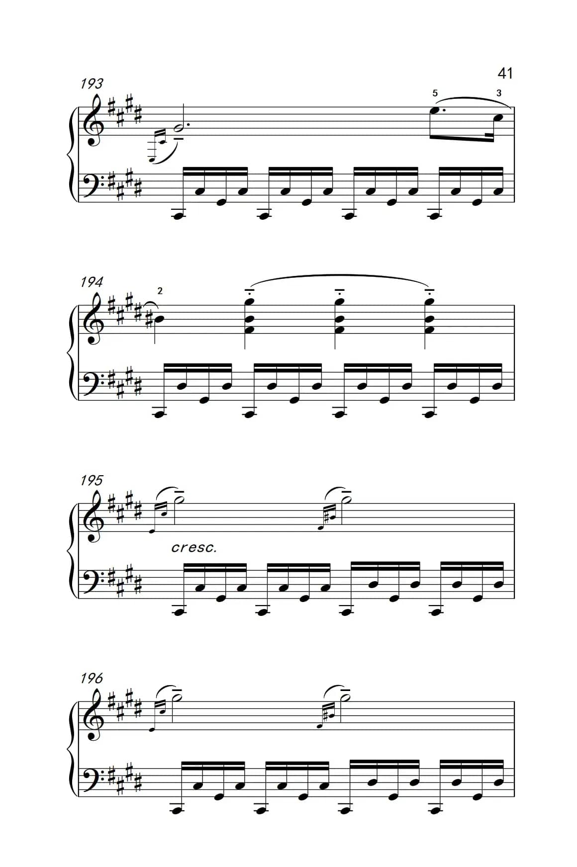 第十四号钢琴奏鸣曲（月光） 激动的急板