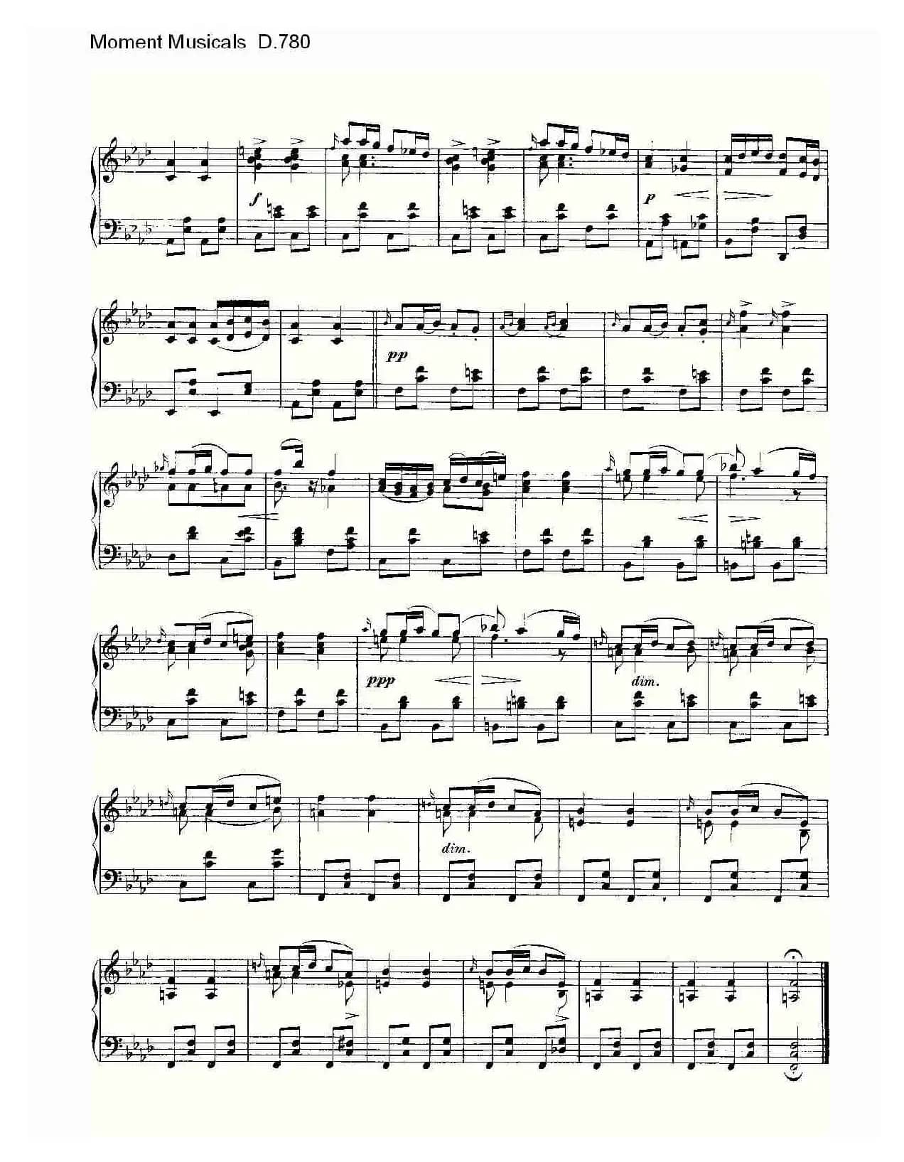 Moment Musicals D.780（6首音乐瞬间）