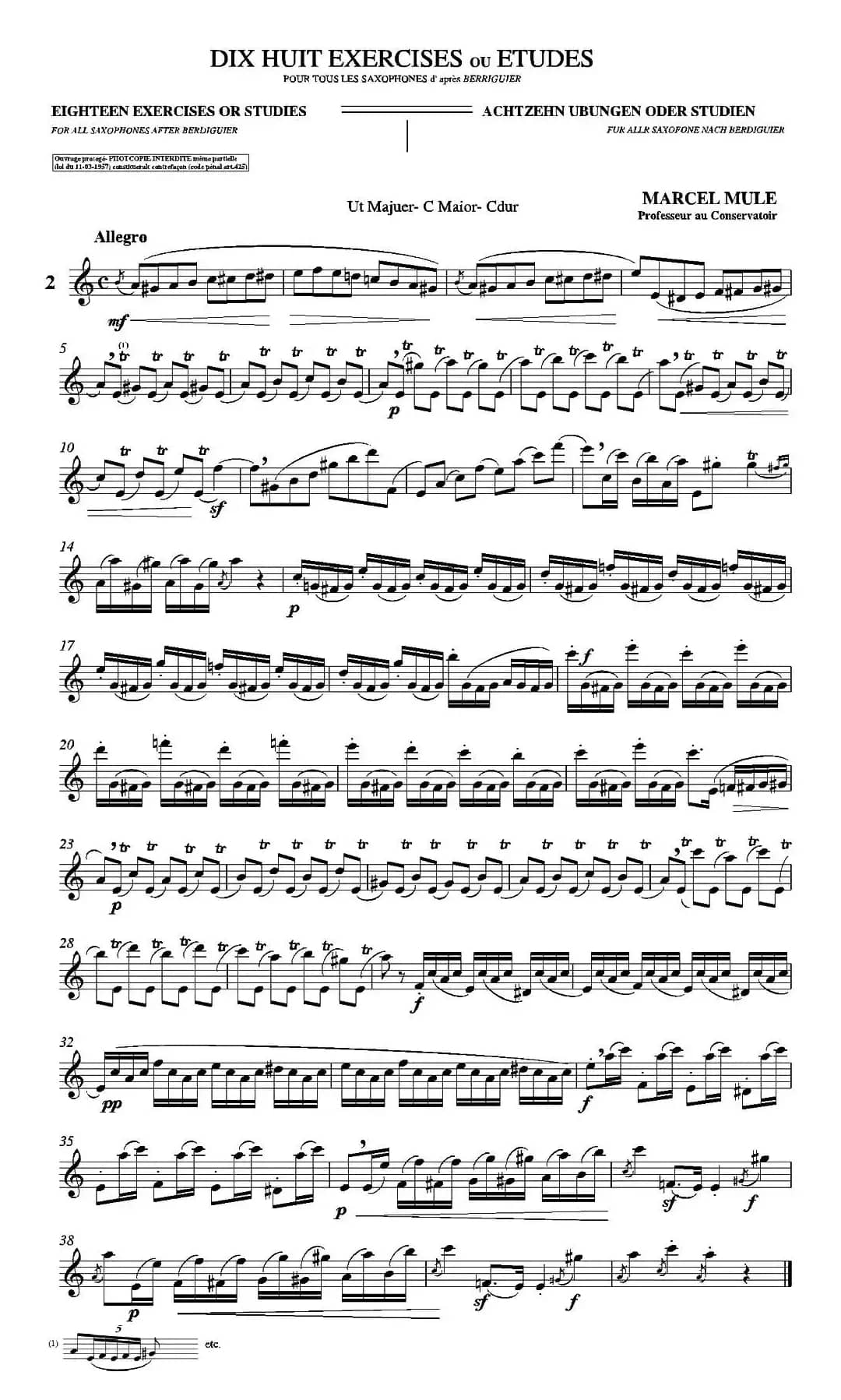 18 Exercicios ou Estudos de Marcel Mule - Enelruy Lira（马瑟·穆勒18首练习曲—2）