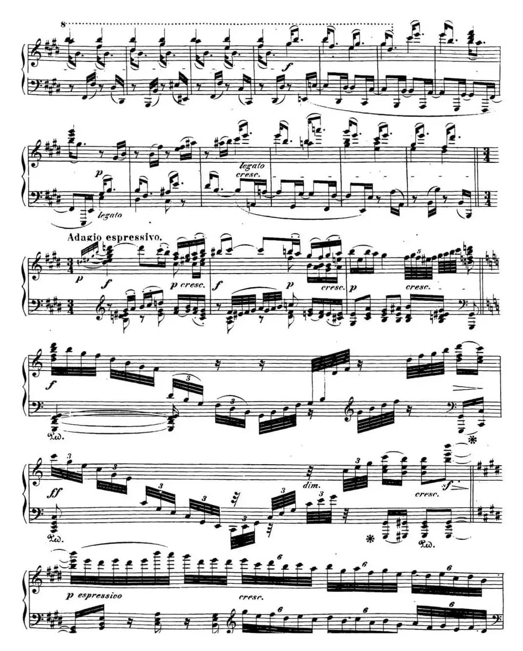 贝多芬钢琴奏鸣曲30 E大调 Op.109 E major