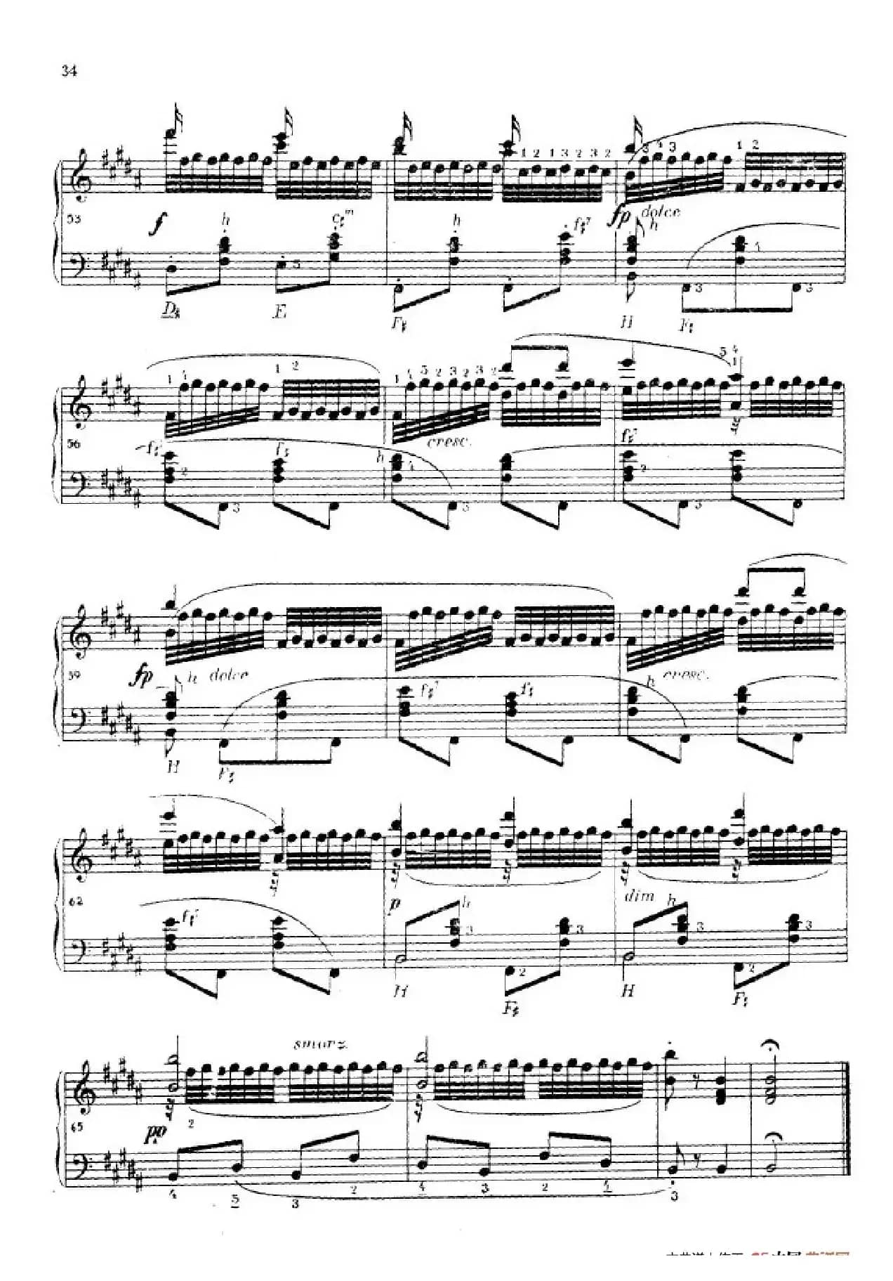 《车尔尼手风琴练习曲集》第Ⅳ册（第6首）