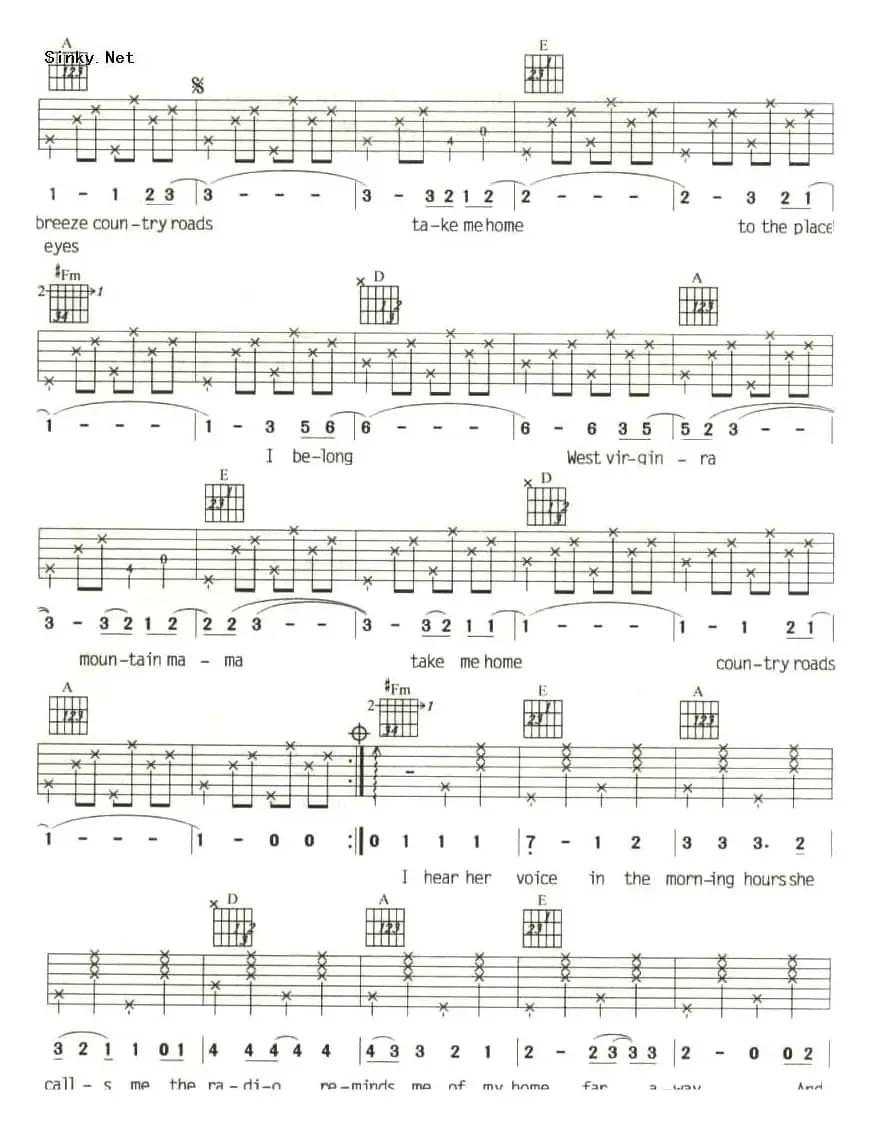 Take Me Home Country Road（乡村路带我回家）