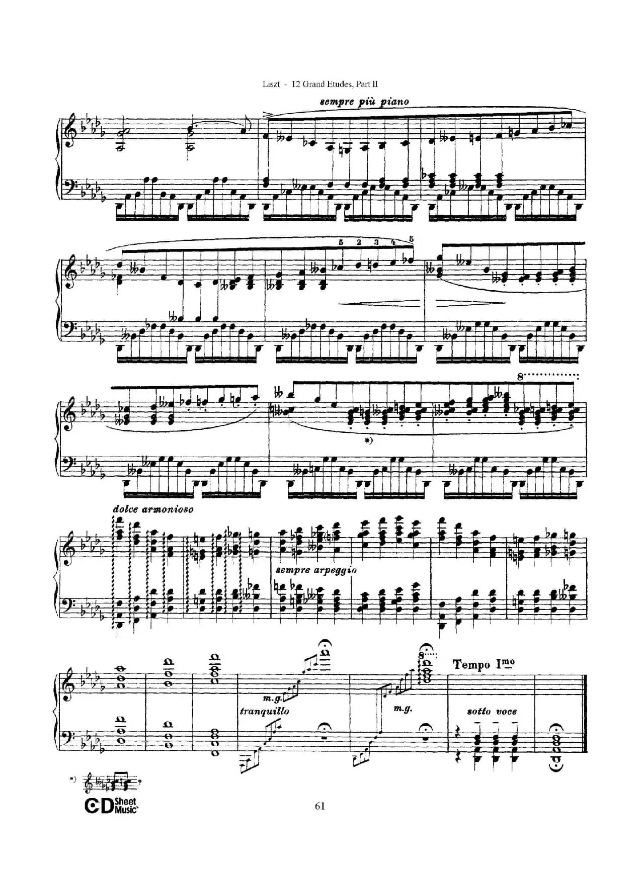 12 Grand Etudes S.137（12首华丽的练习曲·11）