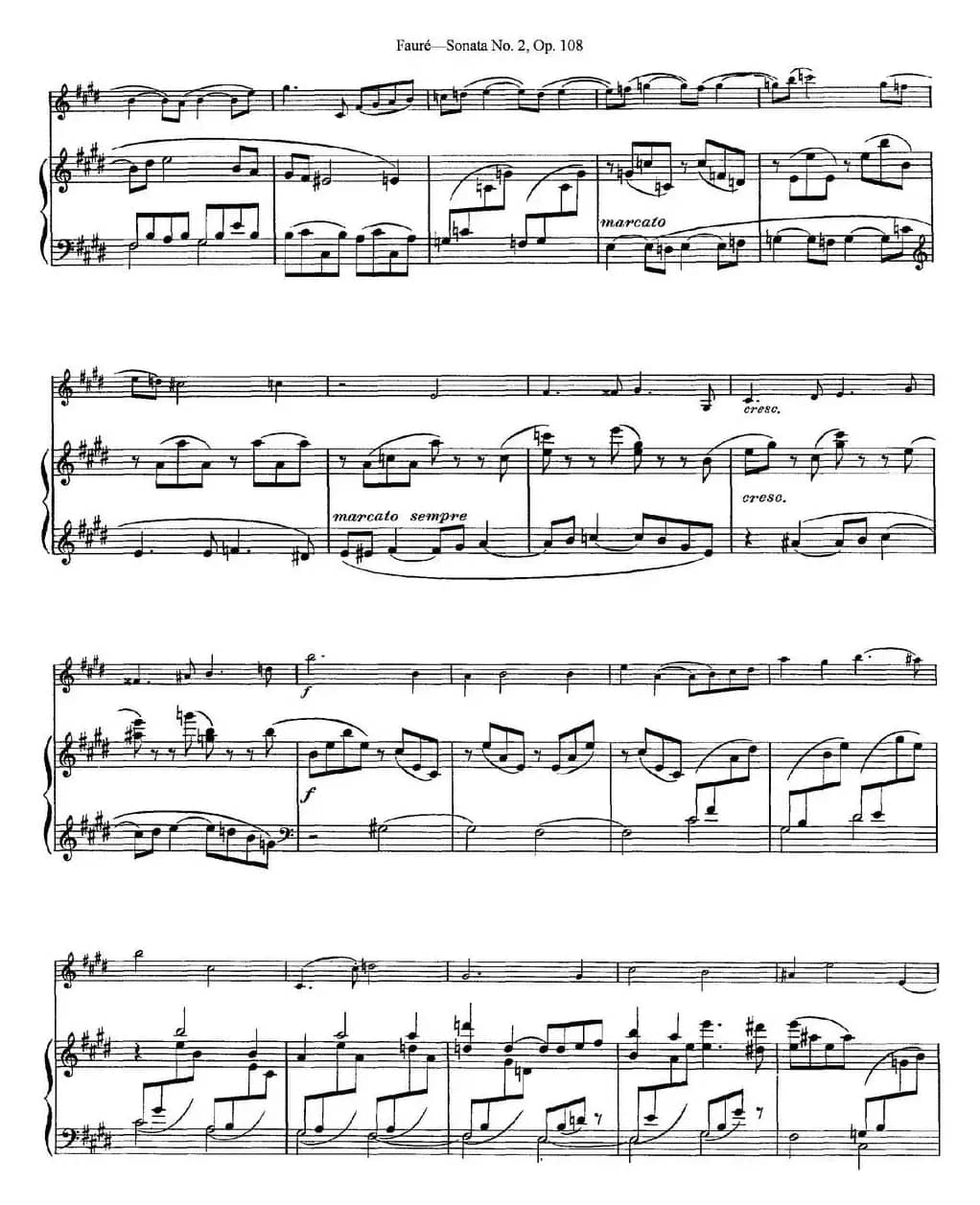 Violin Sonata No.2 Op.108（小提琴+钢琴伴奏）