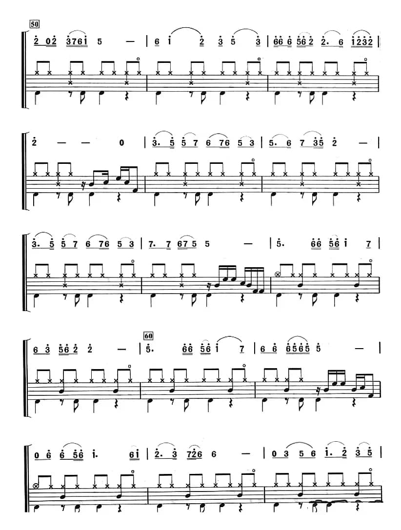 春天的故事（架子鼓、主旋律+鼓谱）