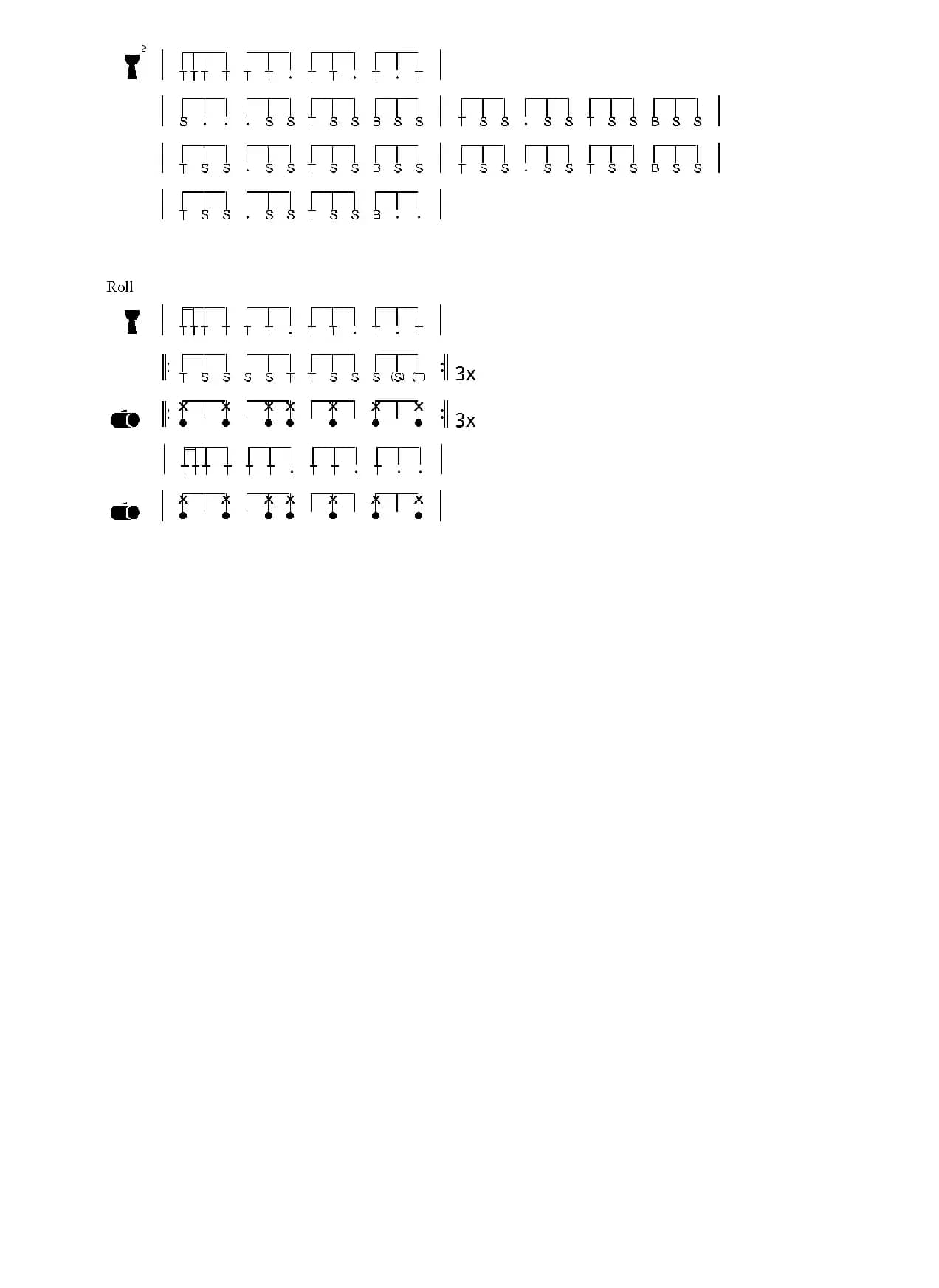 Somba Koro（非洲手鼓谱）