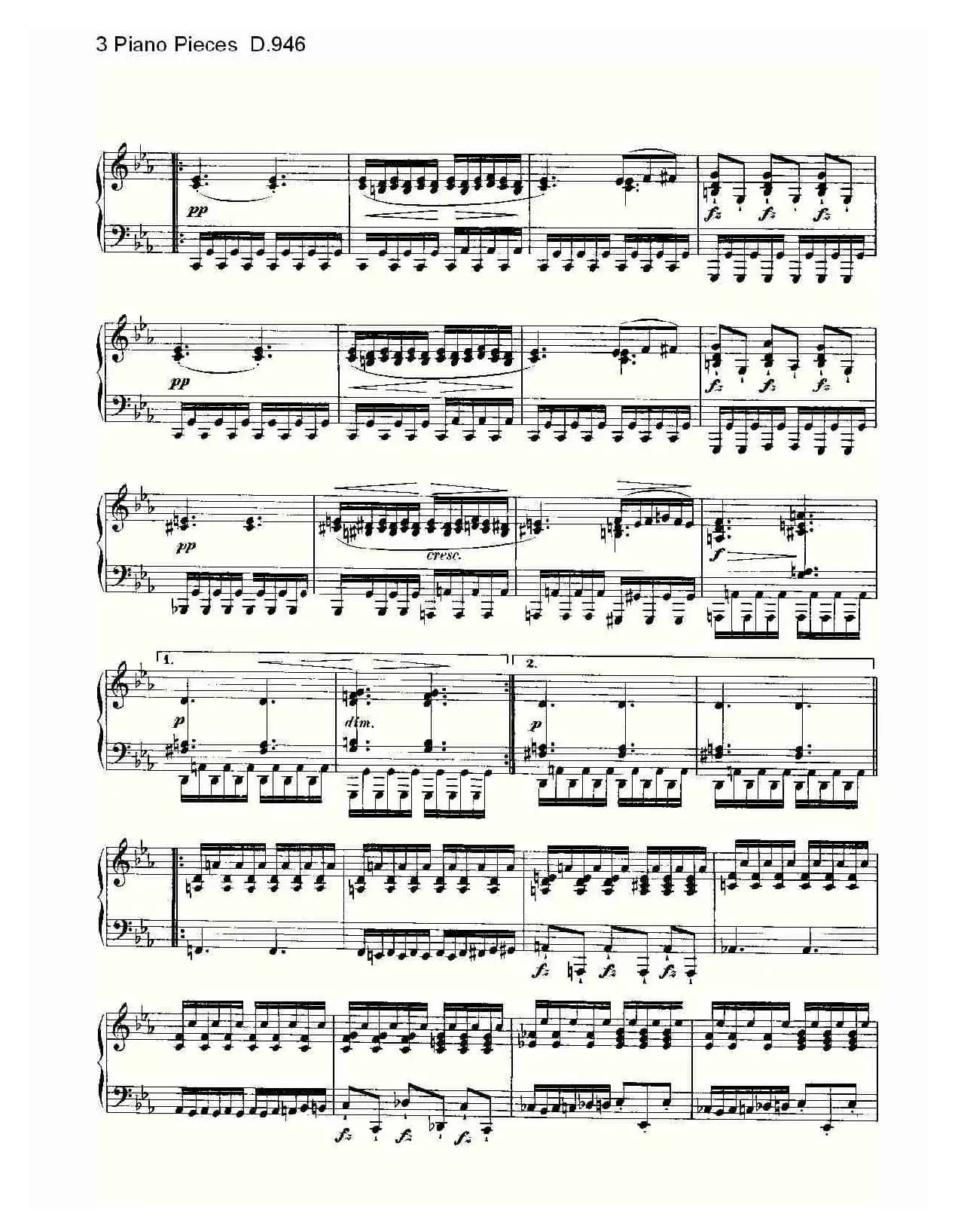 3 Piano Pieces D.946（钢琴三联奏D.946）