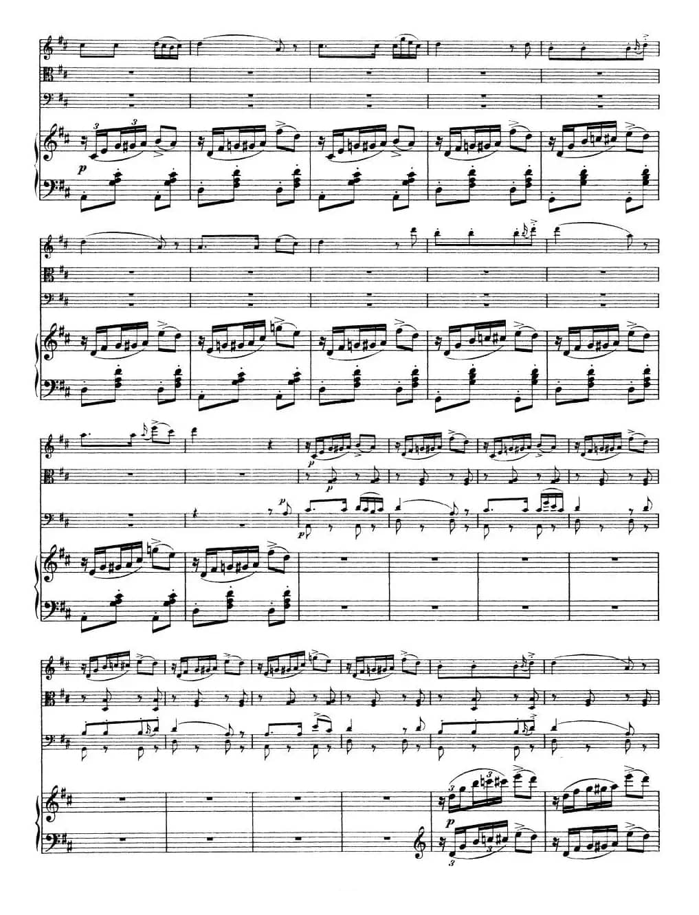 A大调鳟鱼五重奏（P31—40）（弦乐+钢琴）