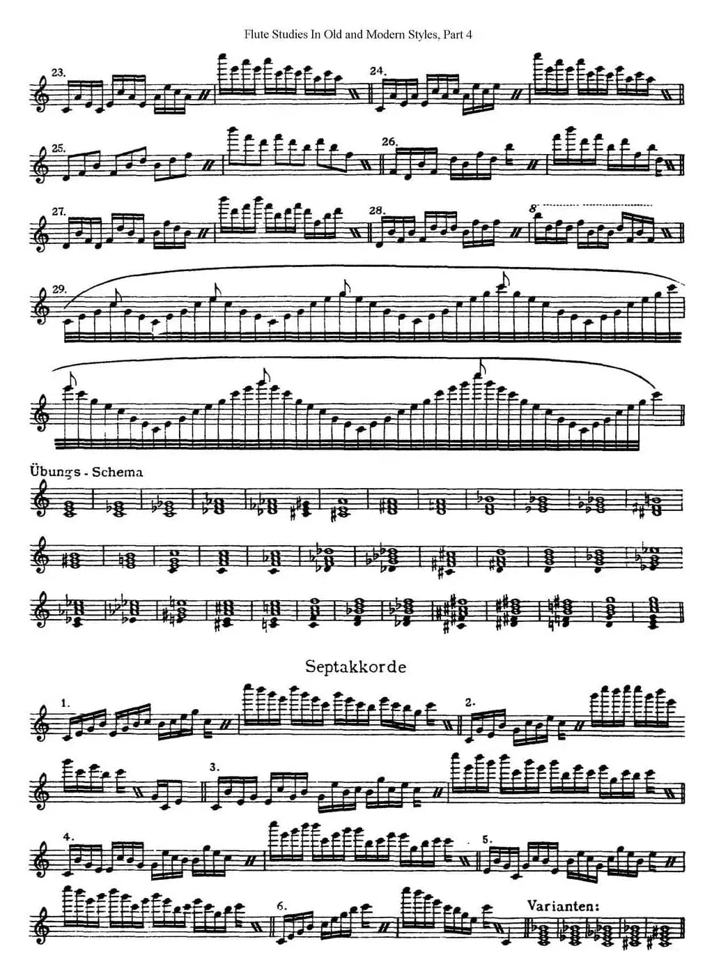 斯勒新老风格长笛练习重奏曲（第四部分）（NO.24）